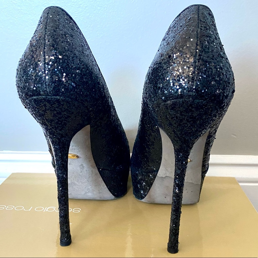 SERGIO ROSSI Boston Peeptoe Platform Pump - Picture 5 of 7